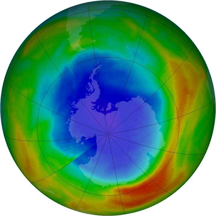 Antarctic ozone map for 04 October 1984